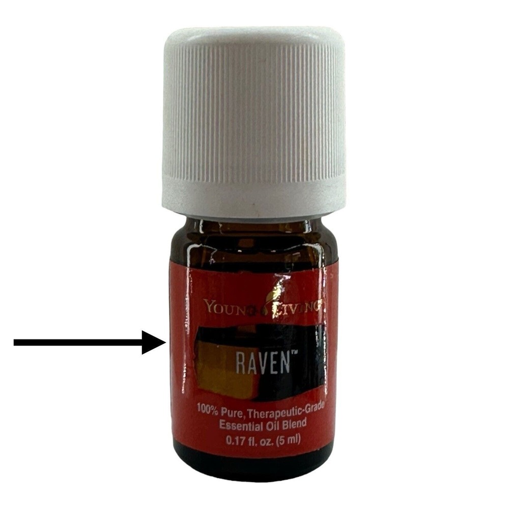 Young Living Essential Oil RAVEN 5ml Pre-Owned ~55%‎ FULL Aromatherapy